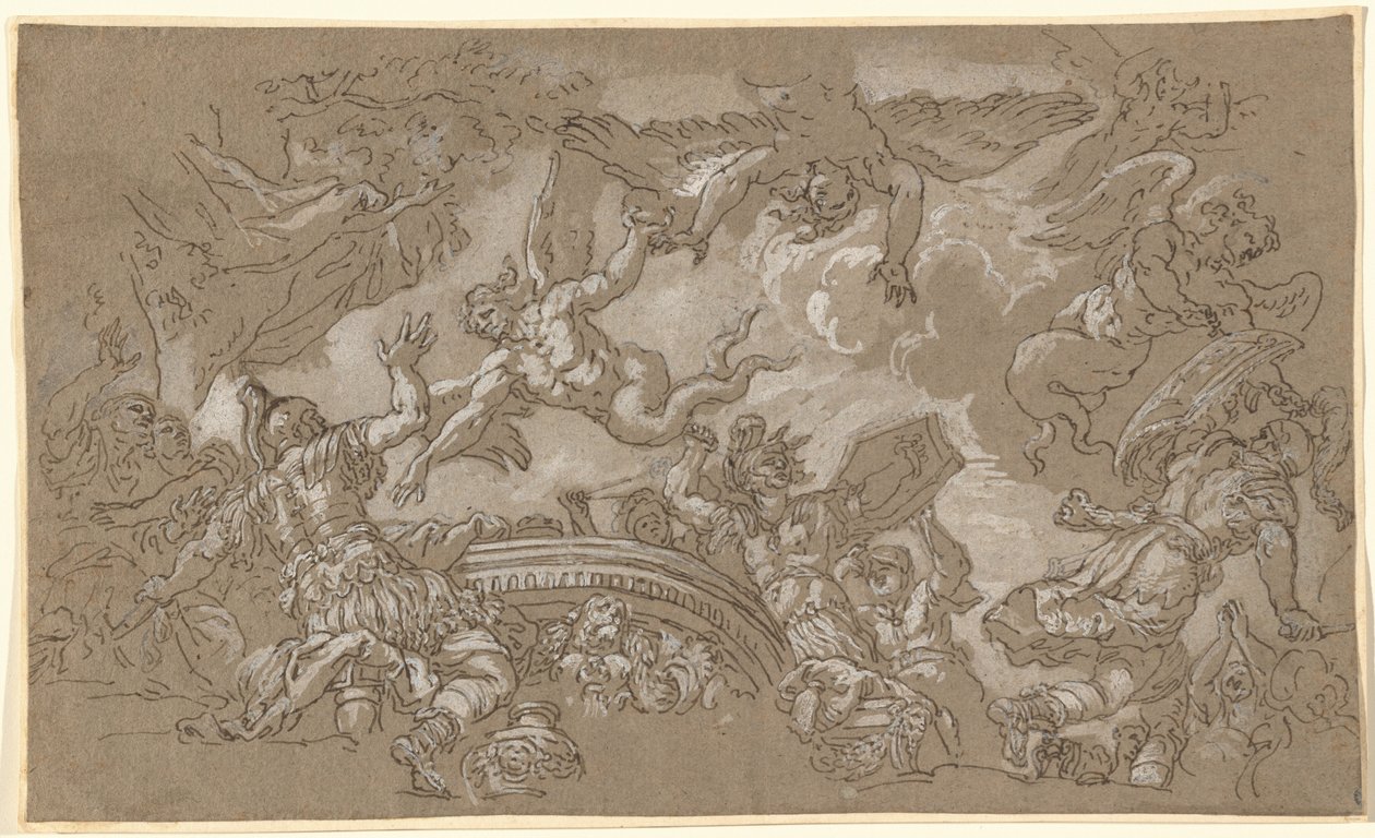Le arpie attaccano Enea e i suoi compagni da Johann Carl Loth