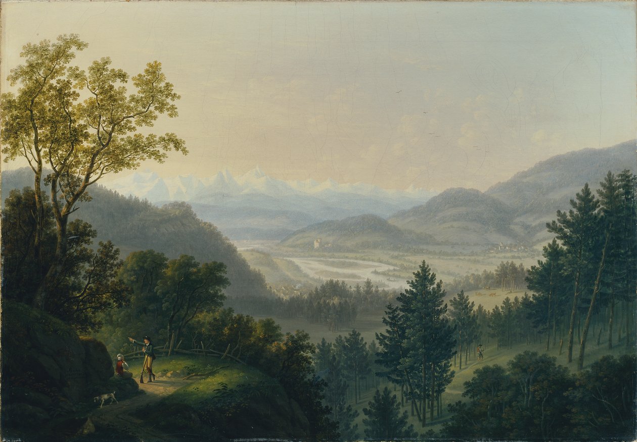 Dintorni delle rovine di Habsburg da Johann Caspar Rahn