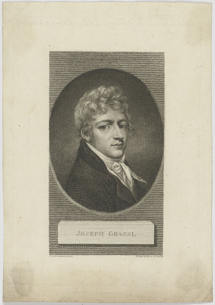 Ritratto di Josef Grassi, 1804 da Johann Christian Benjamin Gottschick