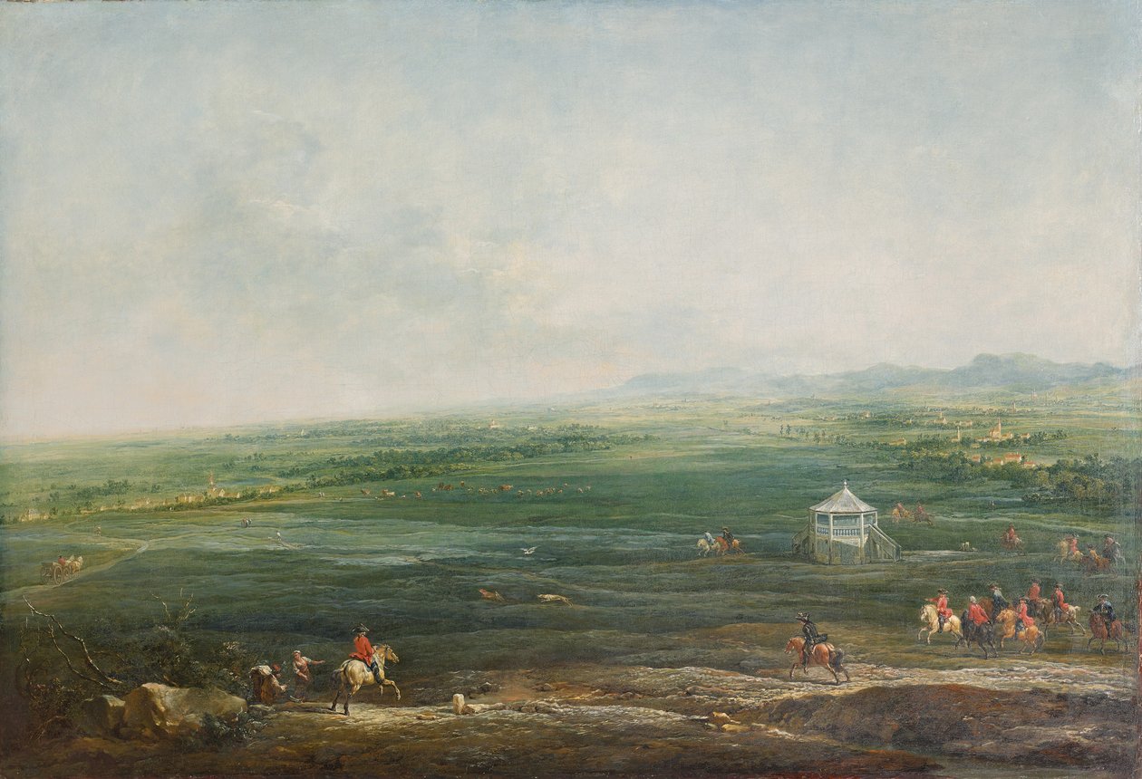 Laxenburg dalla casa di piacere di Münkendorf verso sud-ovest da Johann Christian Brand