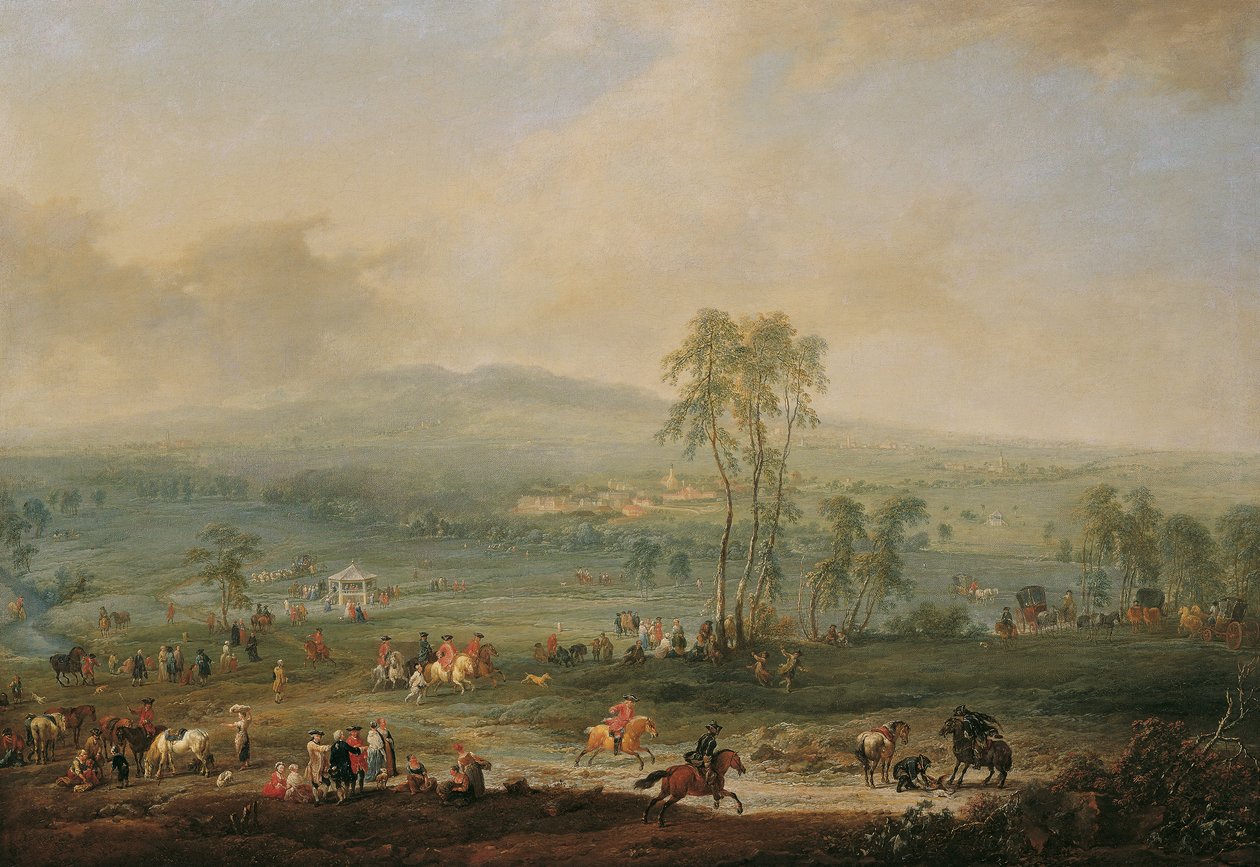 Laxenburg dalla Schneiderau verso Guntramsdorf e Mödling da Johann Christian Brand