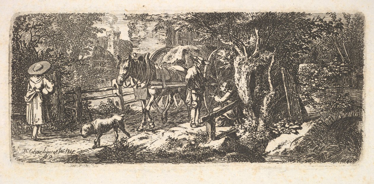 Elemosina data da un Carrettiere, 1814 da Johann Christian Erhard