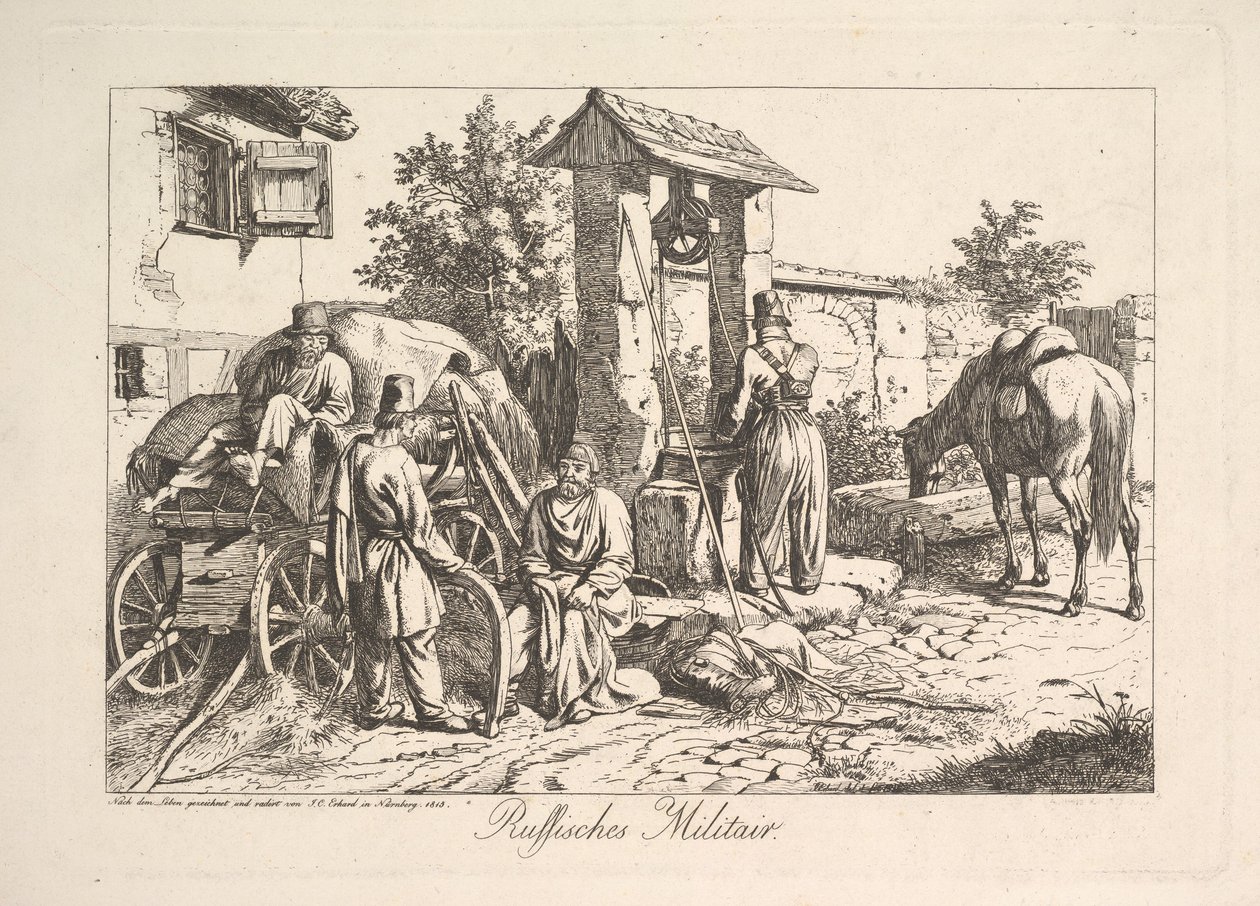 Cosacco al pozzo da Johann Christian Erhard