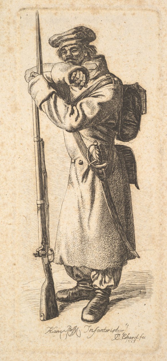 Il fante russo, 1815 da Johann Christian Erhard