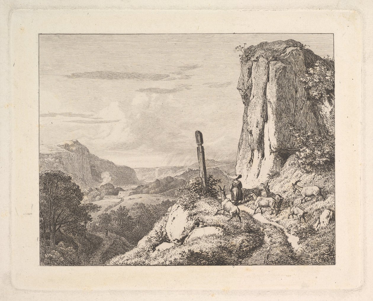 Giovane donna con sei capre, 1815 da Johann Christian Erhard