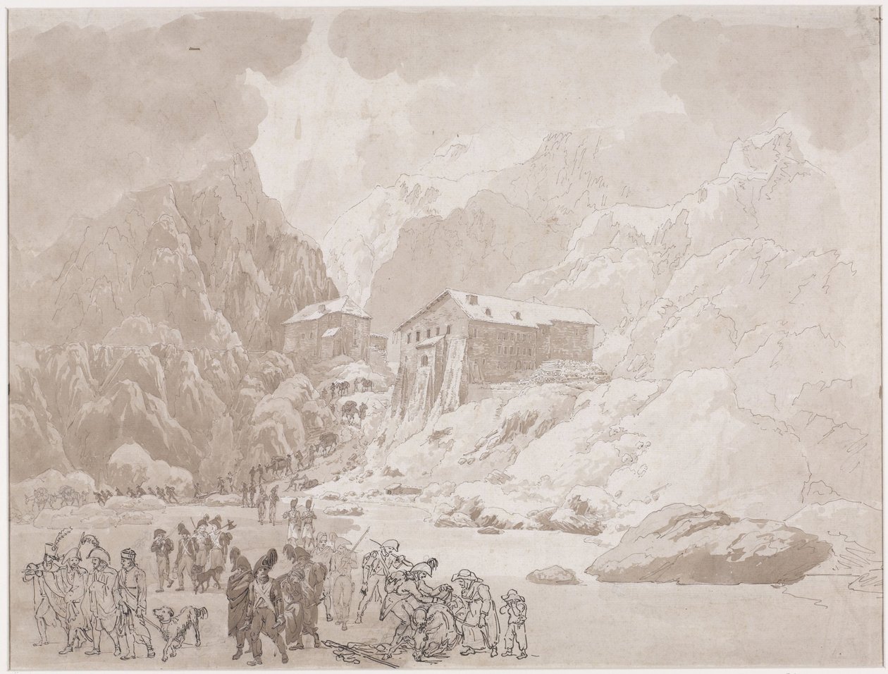 Passaggio dei soldati sul San Bernardo da Johann Christian Ernst Müller