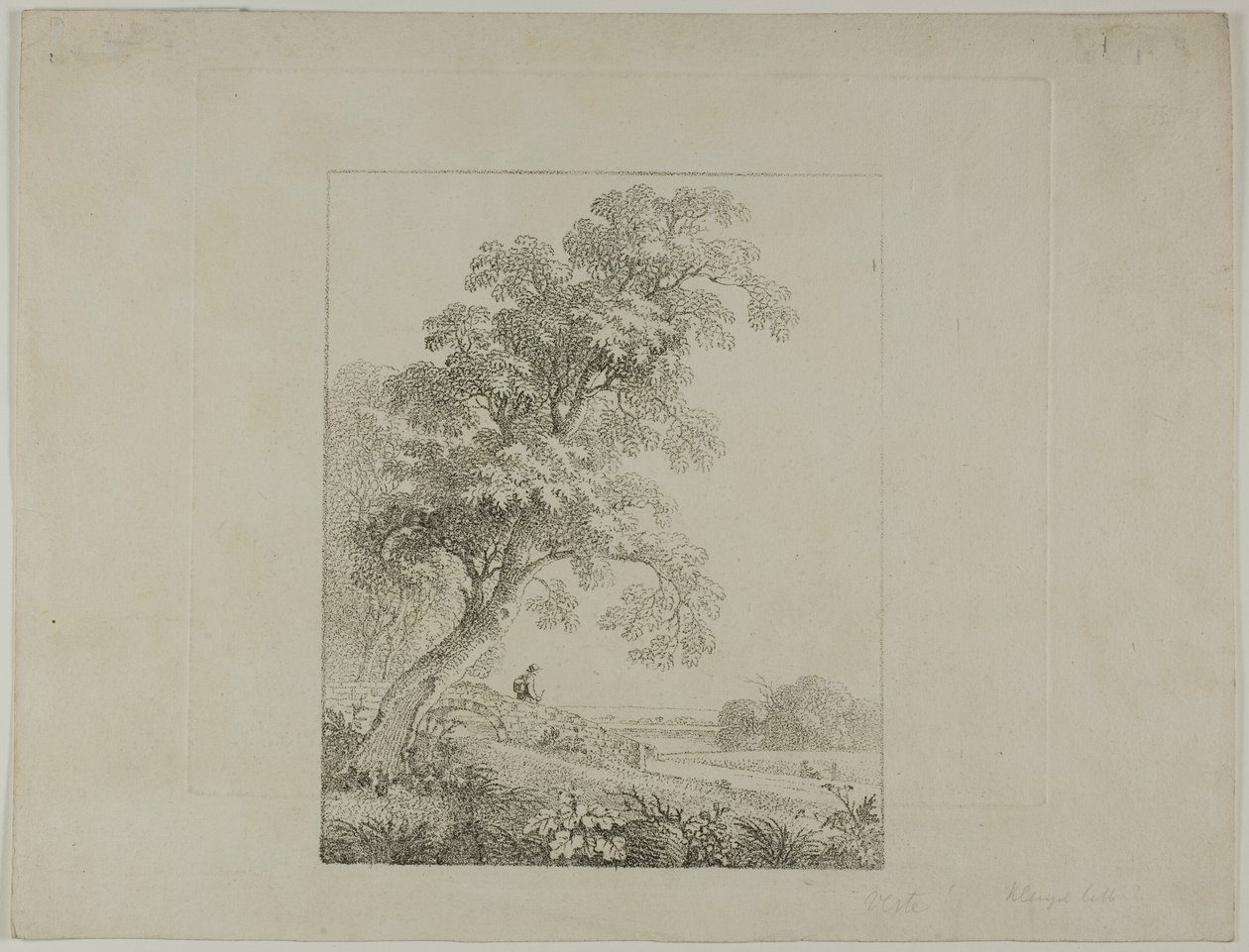 Paesaggio con un grande albero da Johann Christian Klengel