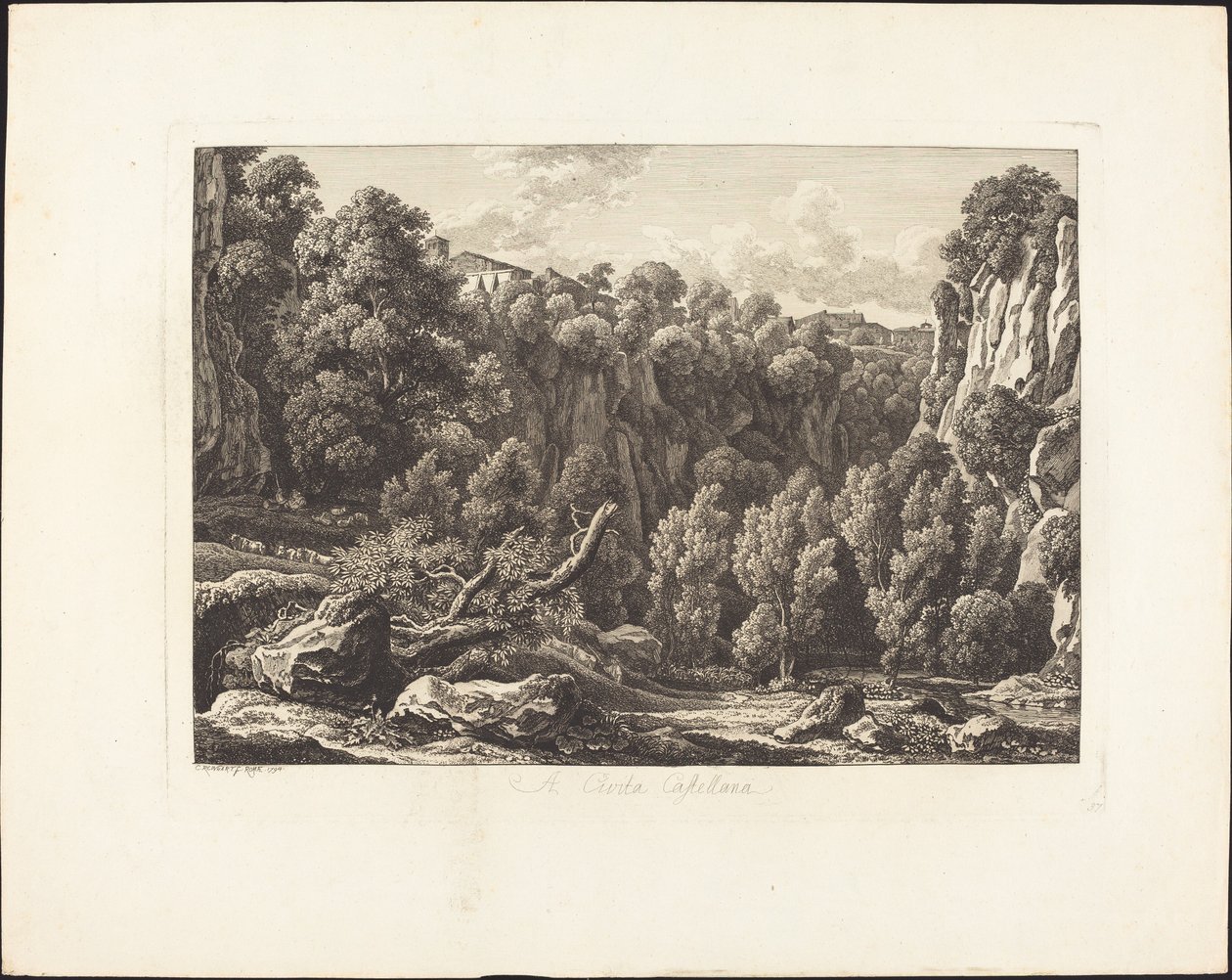 A Cività Castellana da Johann Christian Reinhart