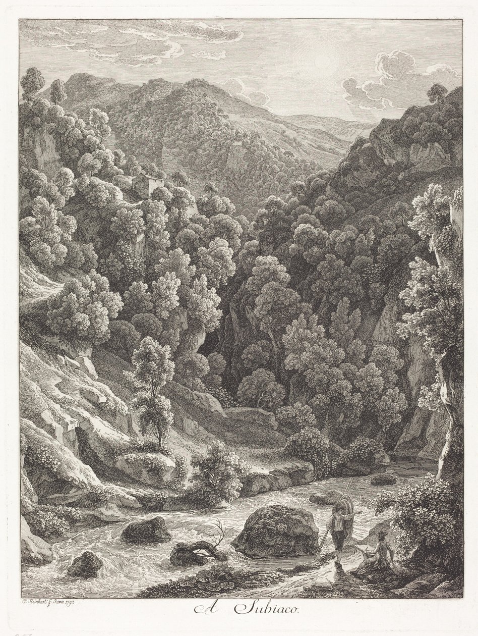 A Subiaco (vicino a Subiaco) da Johann Christian Reinhart