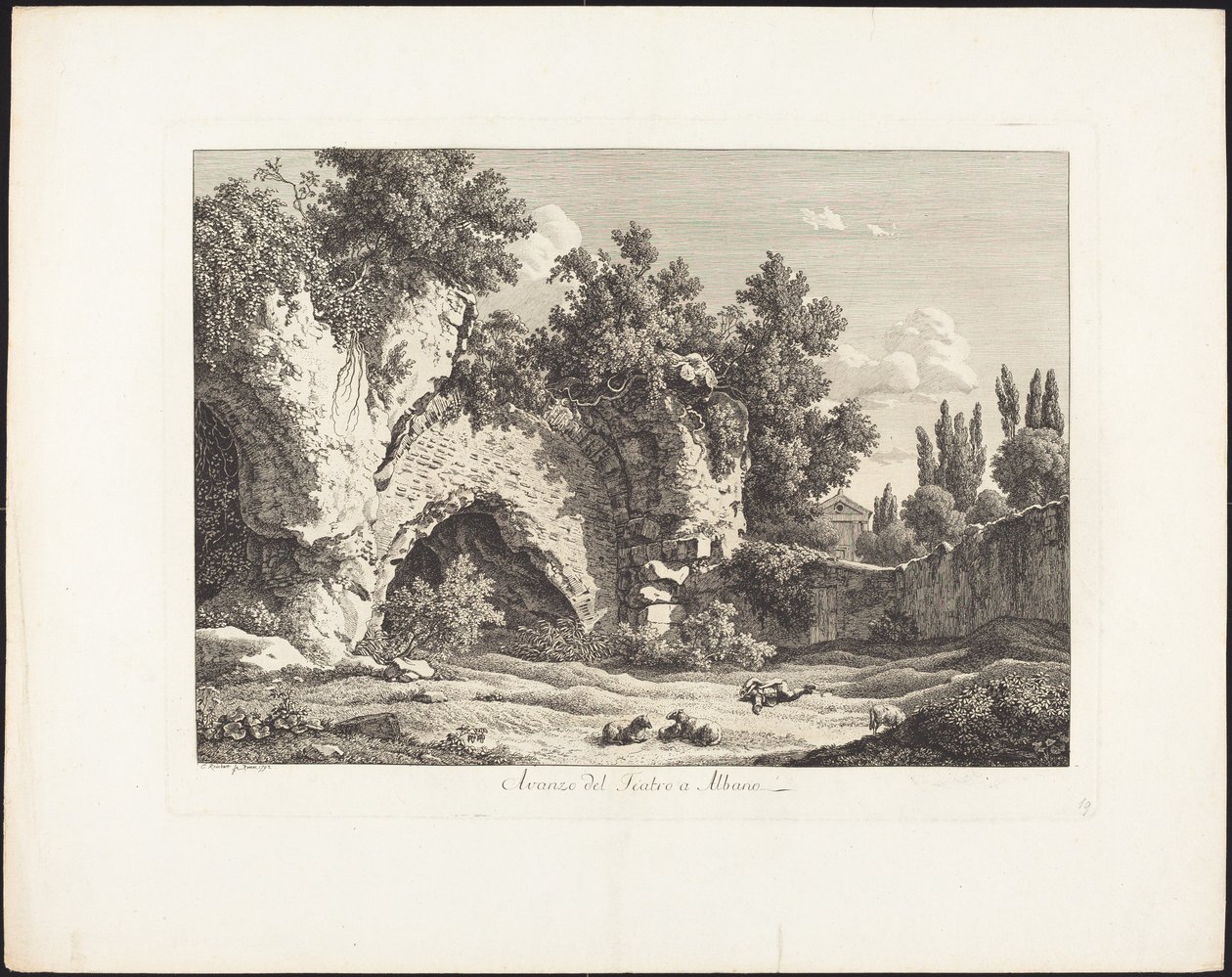 Avanzo del teatro ad Albano da Johann Christian Reinhart