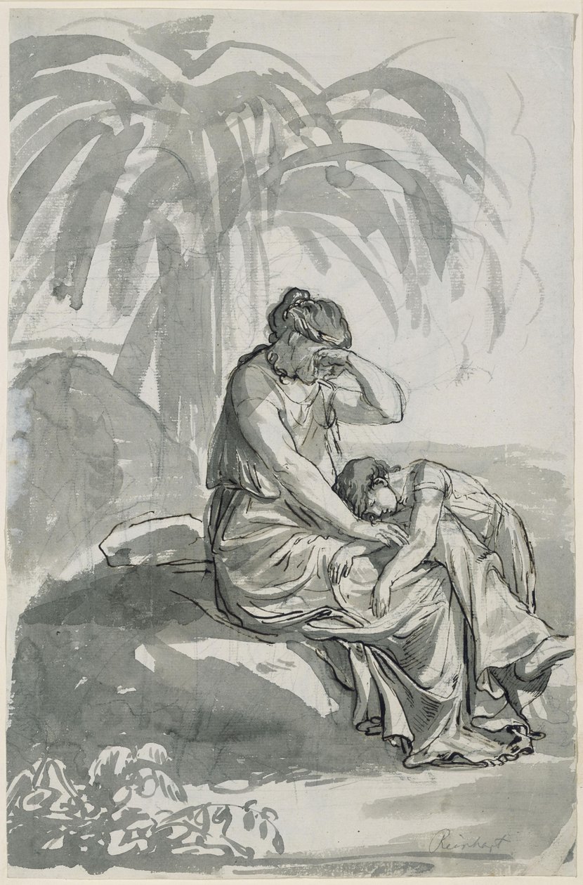 Agar e Ismaele nel deserto da Johann Christian Reinhart