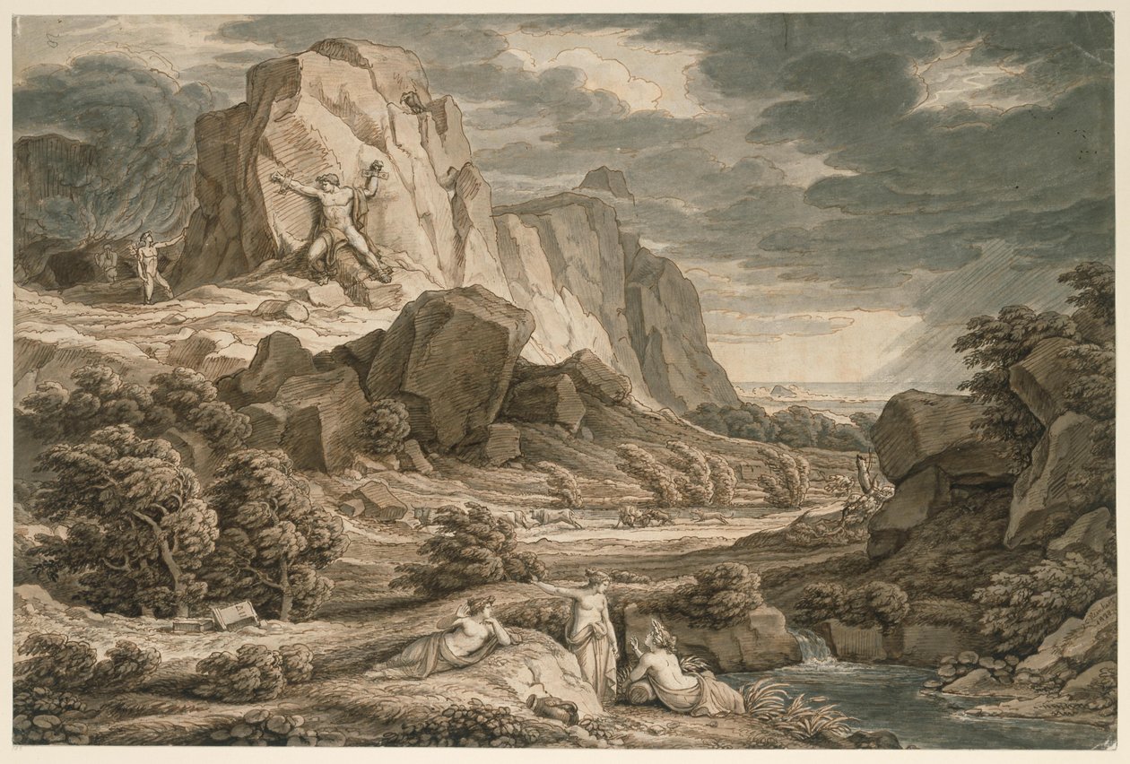 Paesaggio eroico con Prometeo da Johann Christian Reinhart