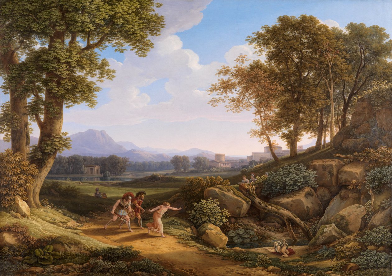 Paesaggio classico con Archemoro e Ipsipile da Johann Christian Reinhart