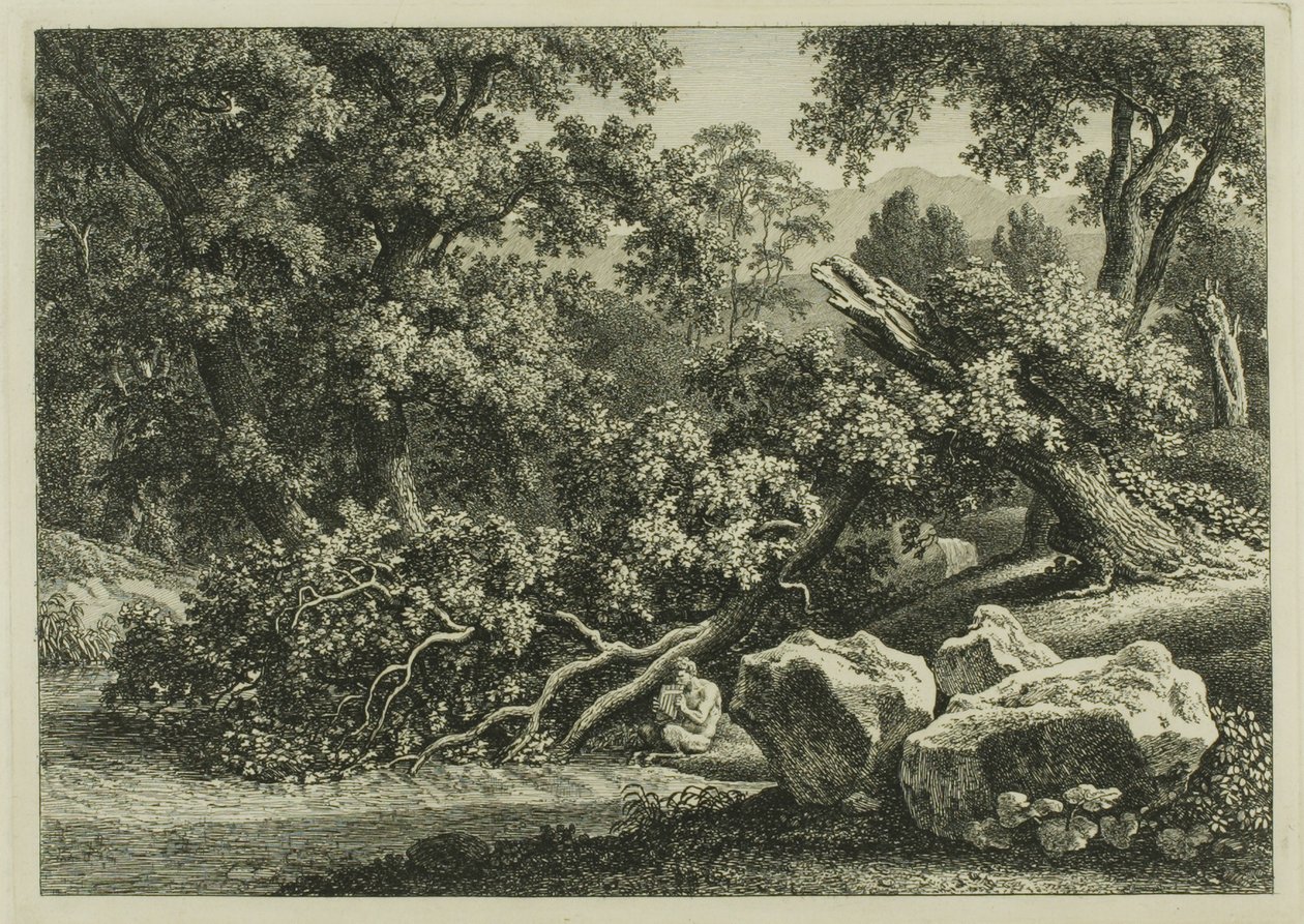 Paesaggio con Pan che suona un flauto da Johann Christian Reinhart