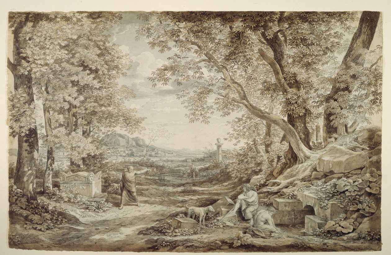 Paesaggio con monumenti antichi («L