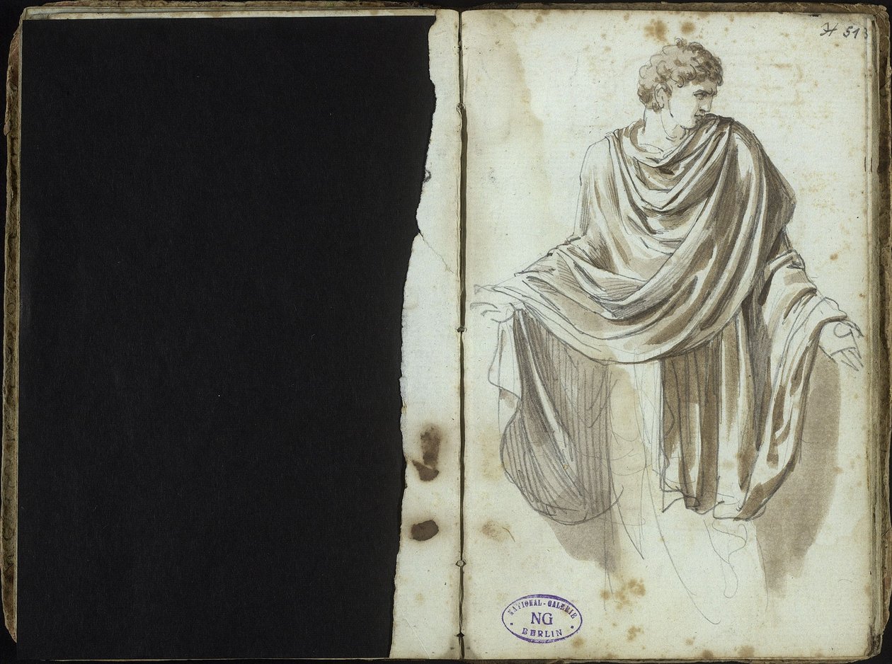 Uomo in abito antico da Johann Christian Reinhart