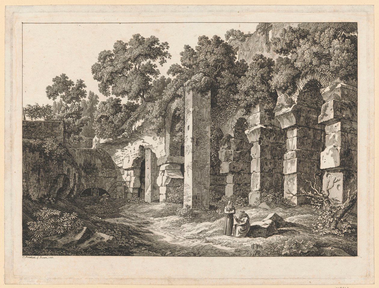 Pejzaż - Nel Colosseo da Johann Christian Reinhart