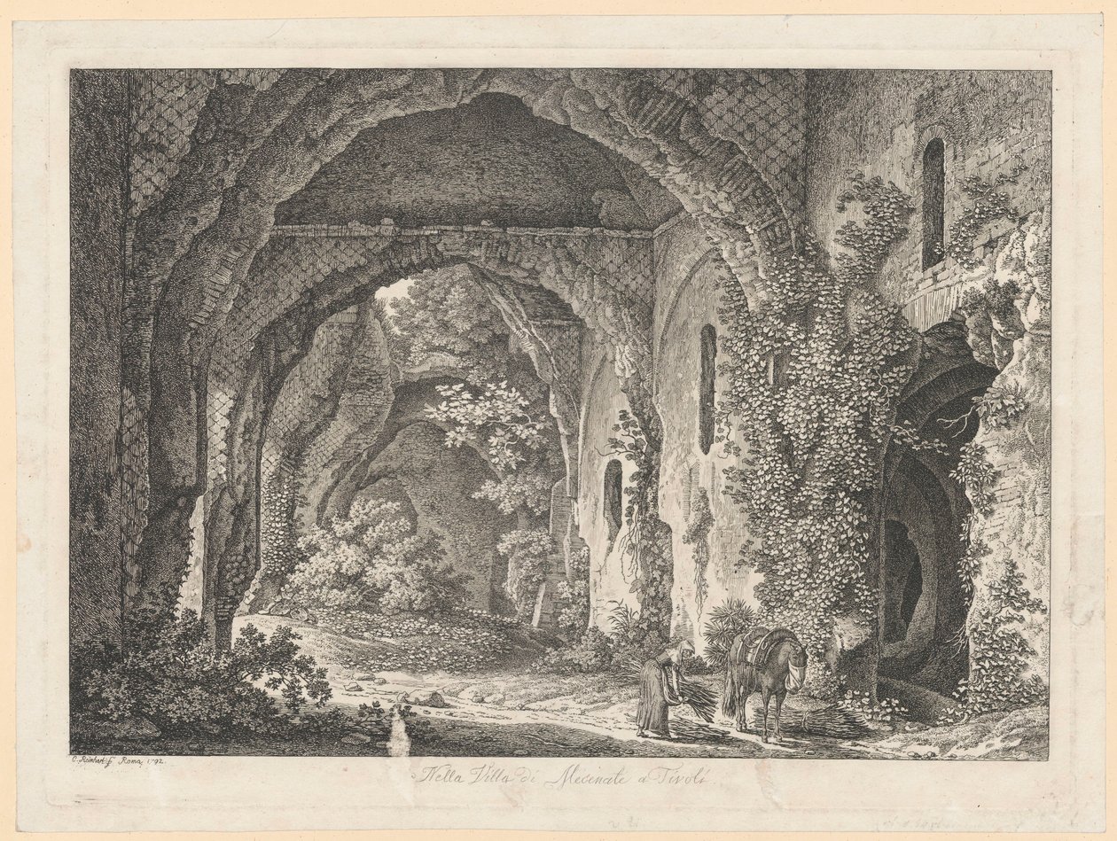 Pejzaż - Nella Villa di Mecenate a Tivoli da Johann Christian Reinhart