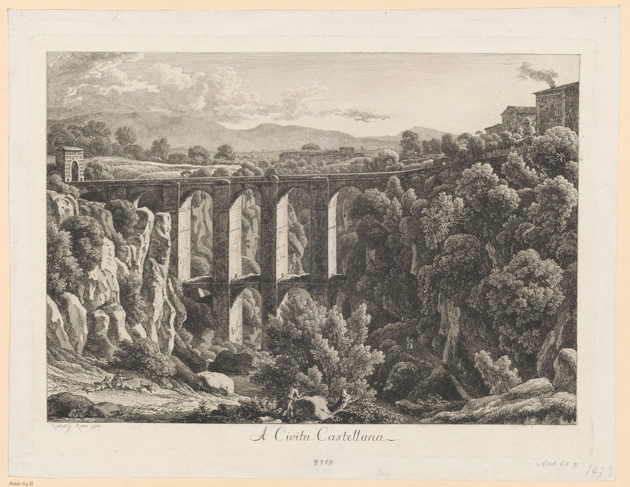 Paesaggio con acquedotto - Civita Castellana da Johann Christian Reinhart