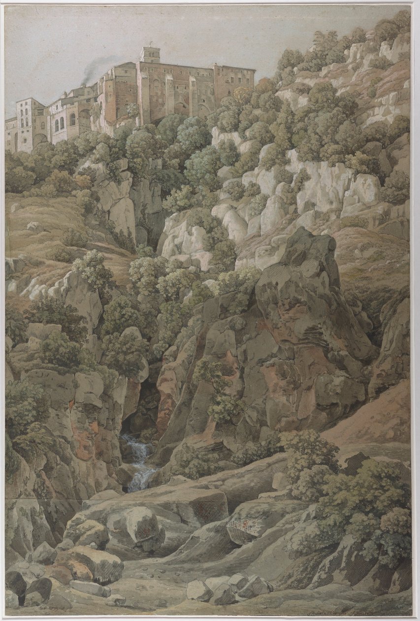 Il Convento Benedettino di Santa Scolastica vicino a Subiaco nei Monti Sabini da Johann Christian Reinhart