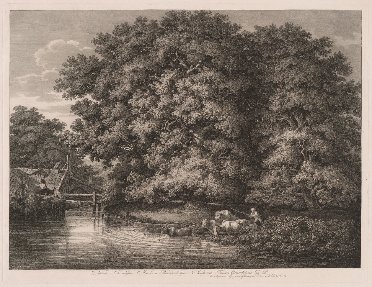 Il mulino di Great Oaks da Johann Christian Reinhart