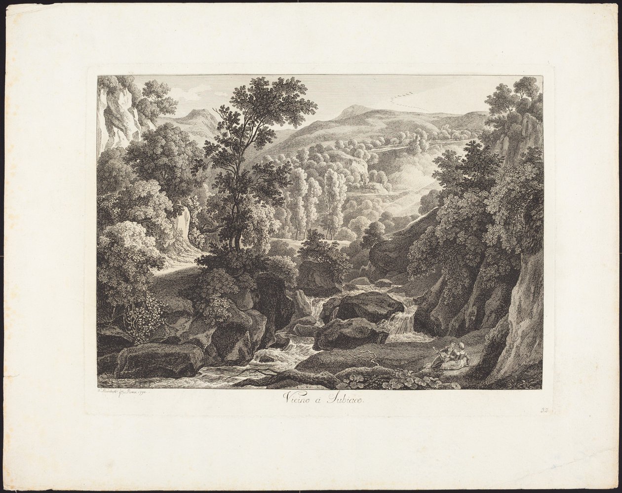Vicino a Subiaco da Johann Christian Reinhart