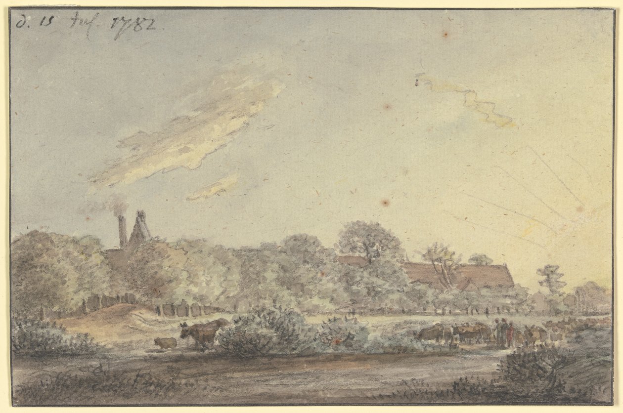 Villaggio tra gli alberi da Johann Christian Reinhart