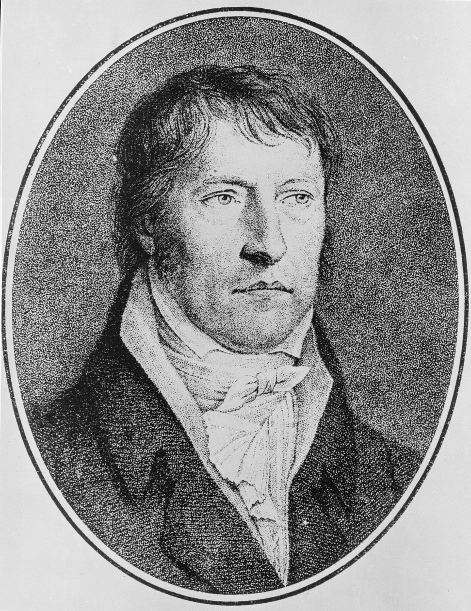 Ritratto di Georg Wilhelm Friedrich Hegel, filosofo tedesco, inciso da F.W. Bollinger da Johann Christian Xeller