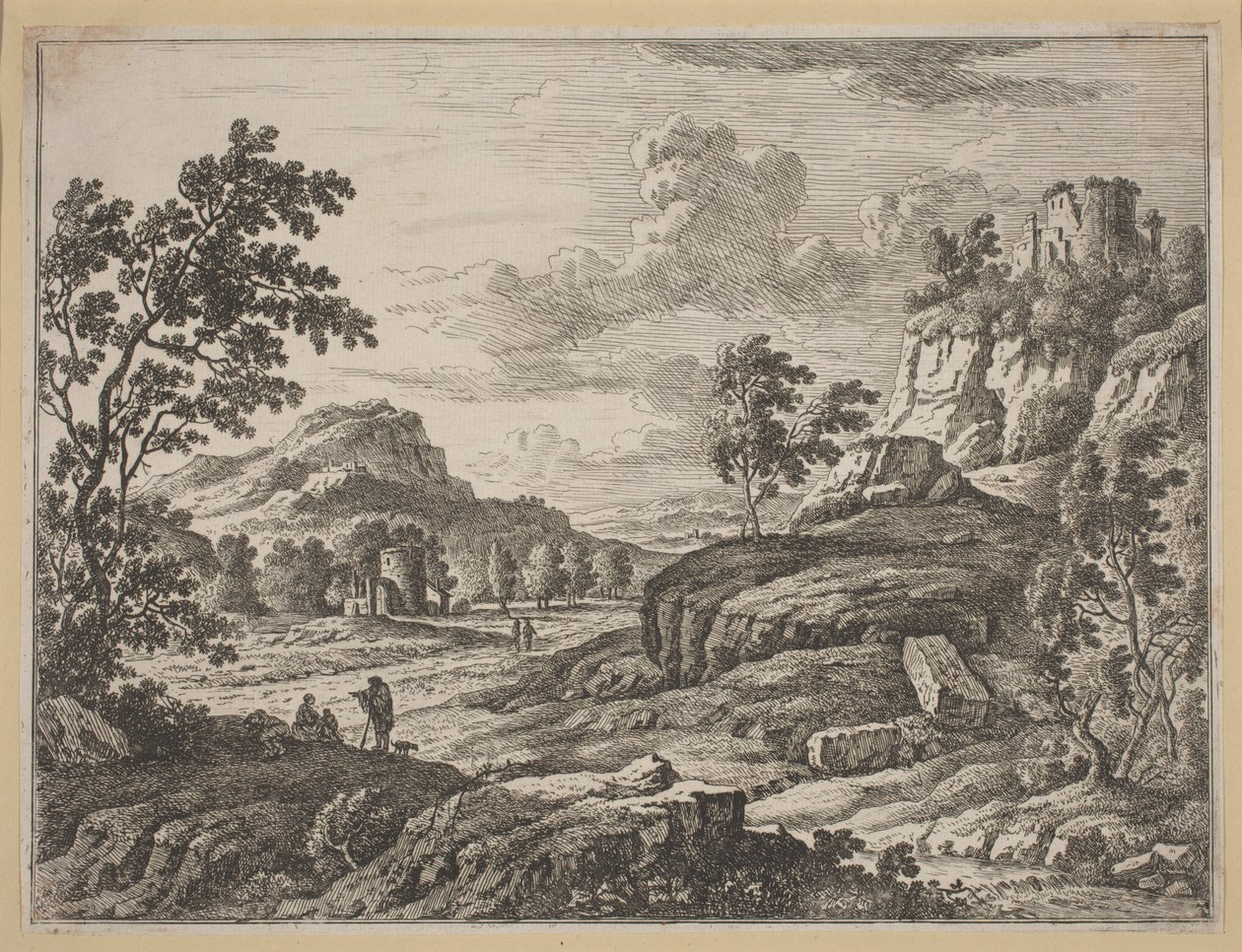 Paesaggio con Due Torri Rovine da Johann Christoph Dietzsch