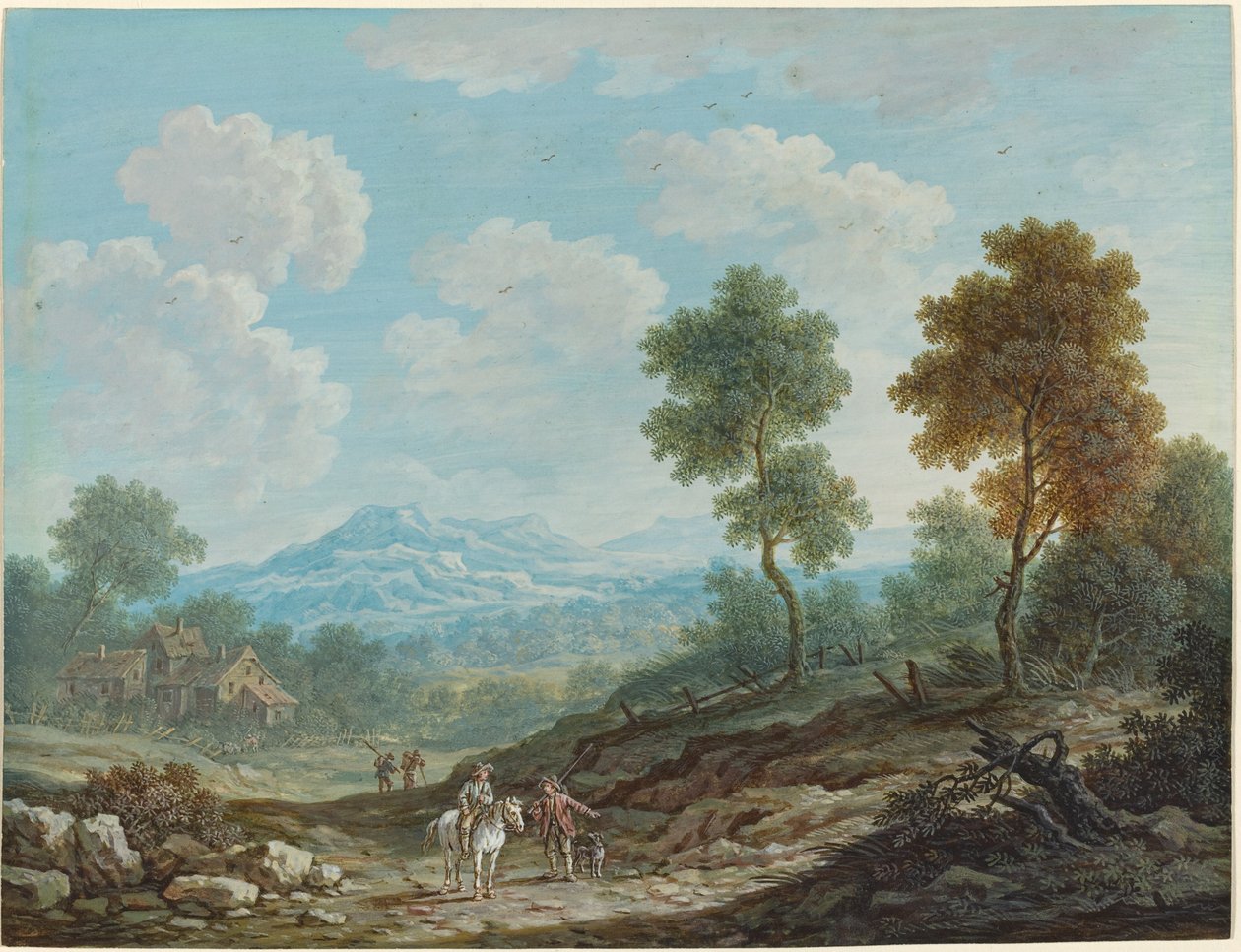 Viaggiatori in una valle ampia da Johann Christoph Dietzsch