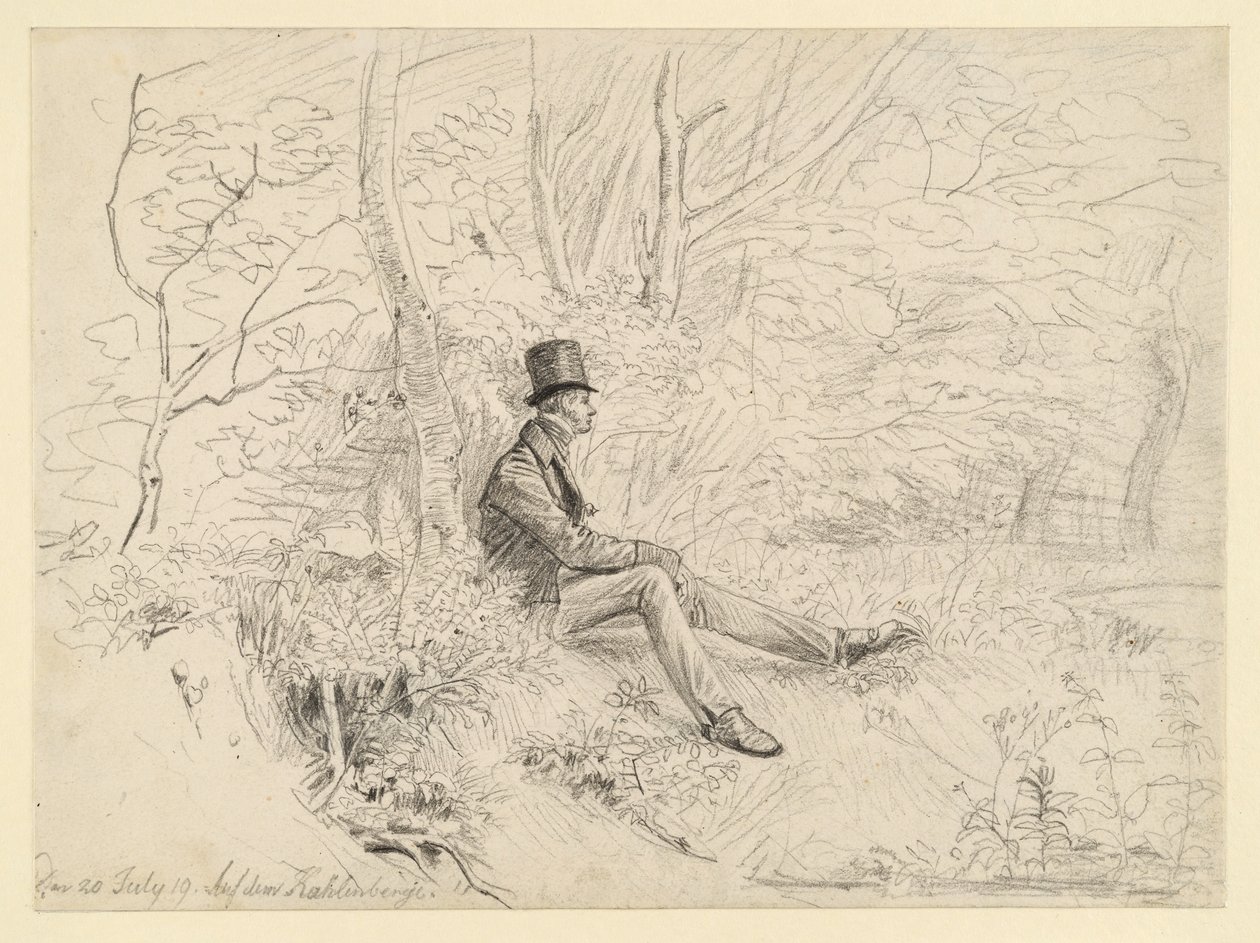 Gentiluomo a riposo nel bosco sul Kahlenberg da Johann Christoph Erhard