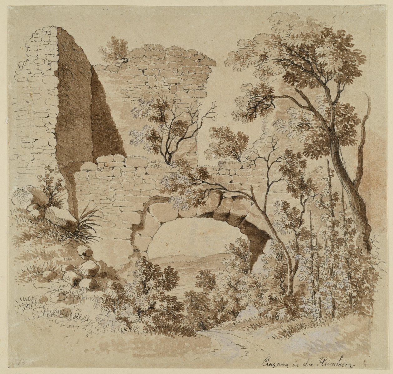 Ingresso alle rovine di Heimburg da Johann Christoph Erhard