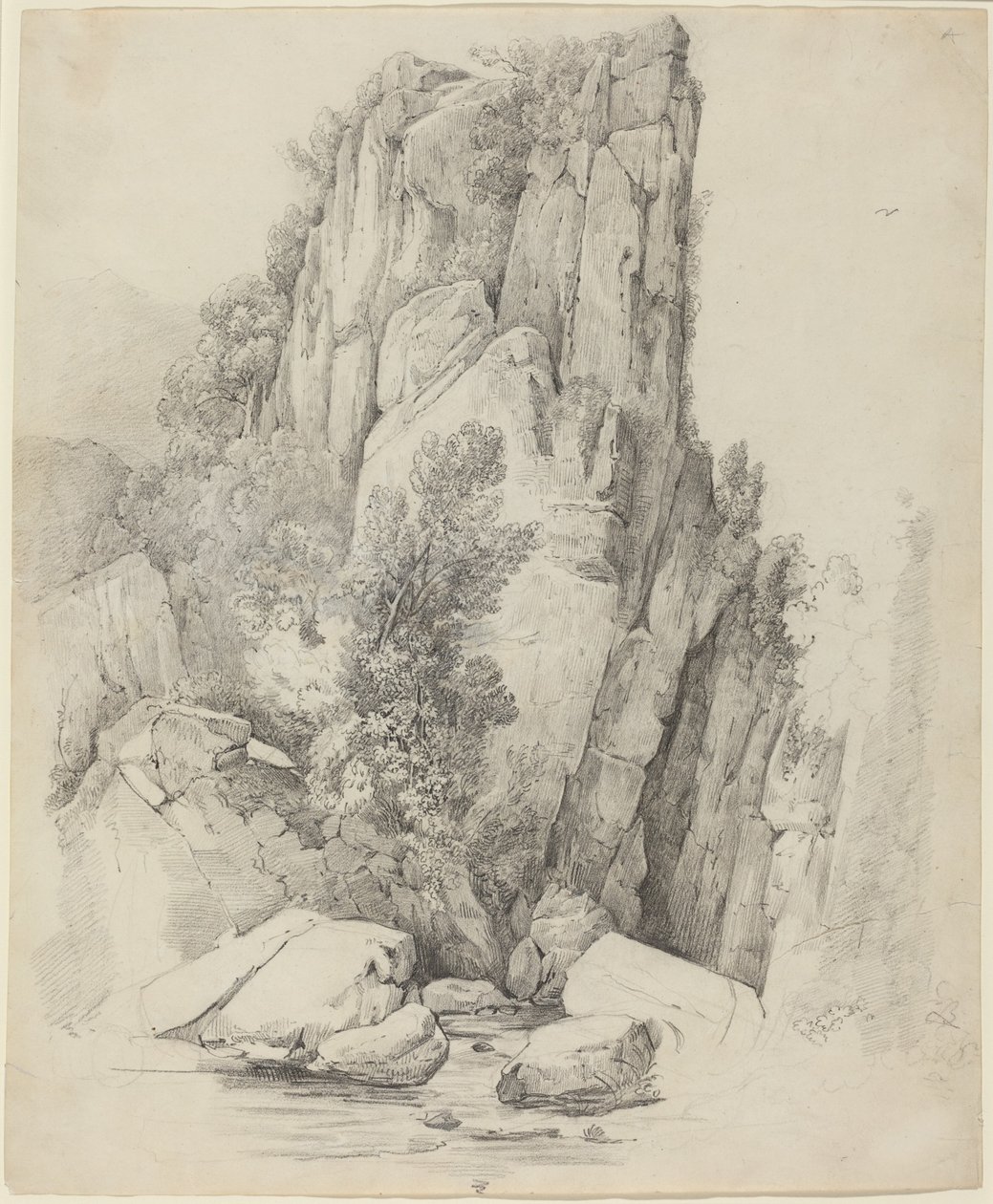 Rupi rocciose sopra un ruscello da Johann Christoph Erhard