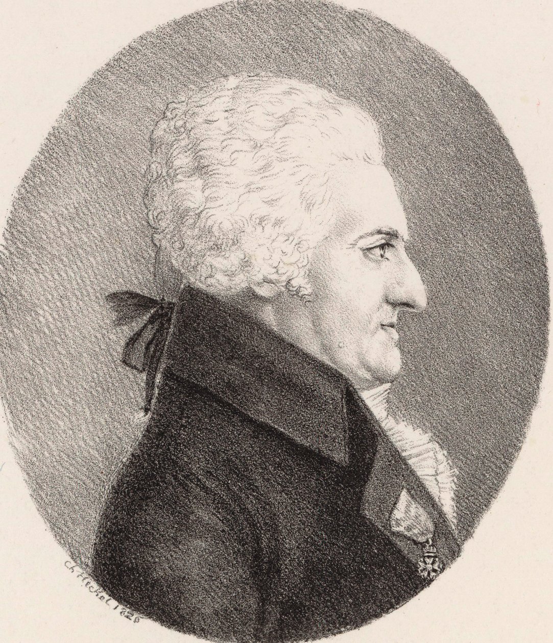 Ritratto del compositore Pierre-Alexandre Monsigny 1729-1817, 1826 da Johann Christoph Heckel