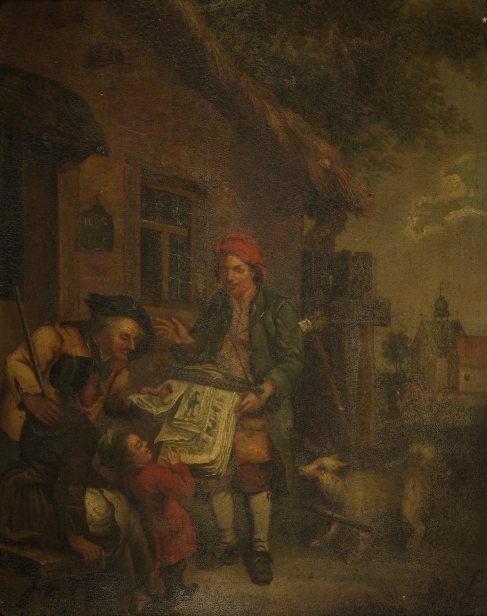 Il venditore di stampe del villaggio da Johann Conrad Seekatz