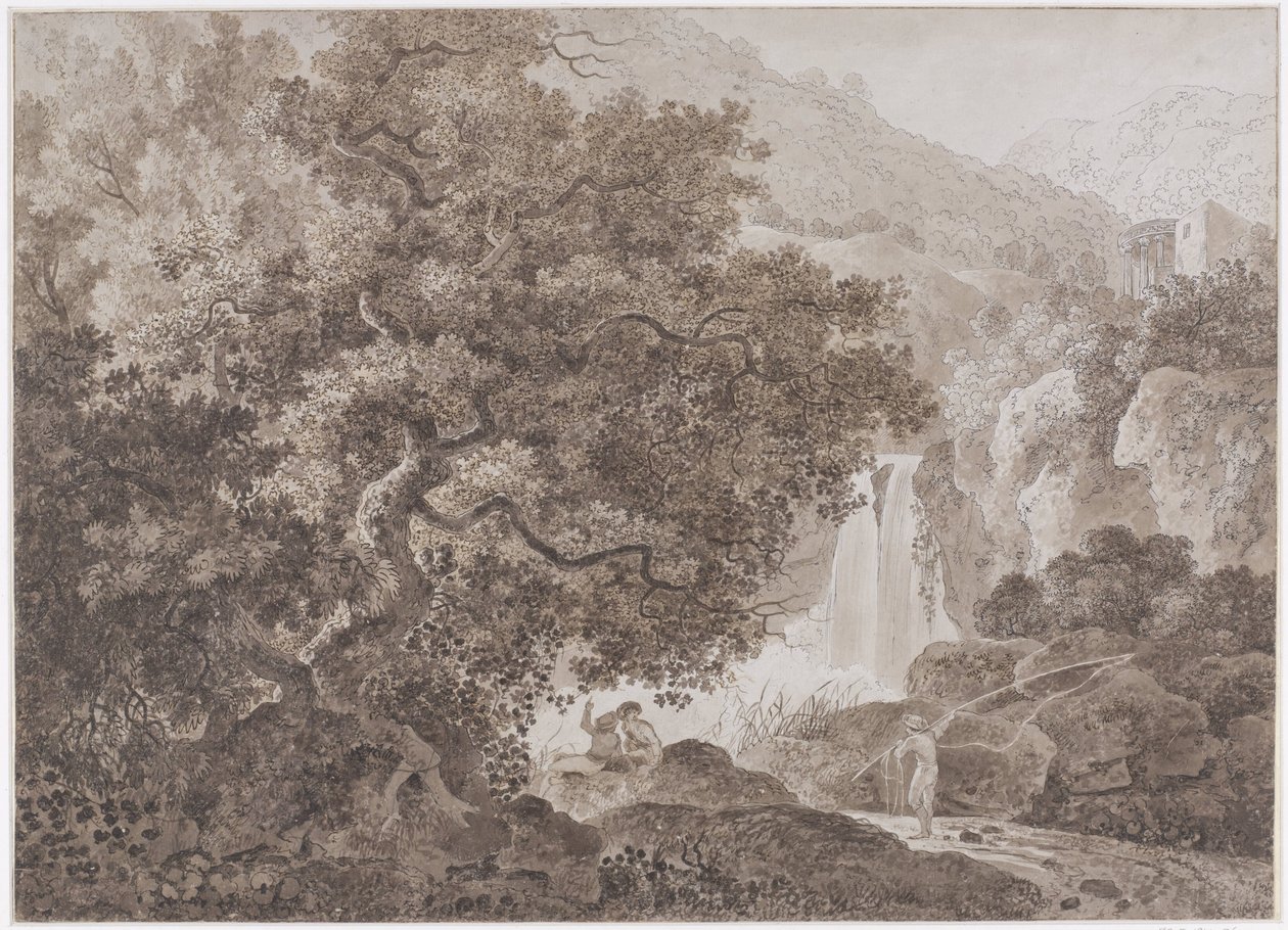 Paesaggio montuoso boscoso (Tivoli) da Johann Conrad Steiner