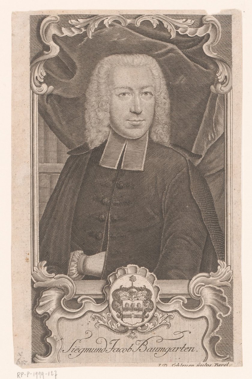Ritratto di Sigmund Jacob Baumgarten da Johann David Schleuen (I)