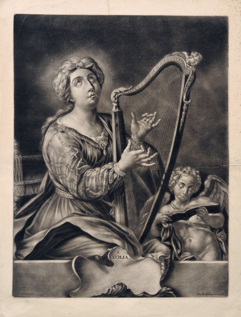 Johann Elias Ridinger S Cecilia da Johann Elias Ridinger