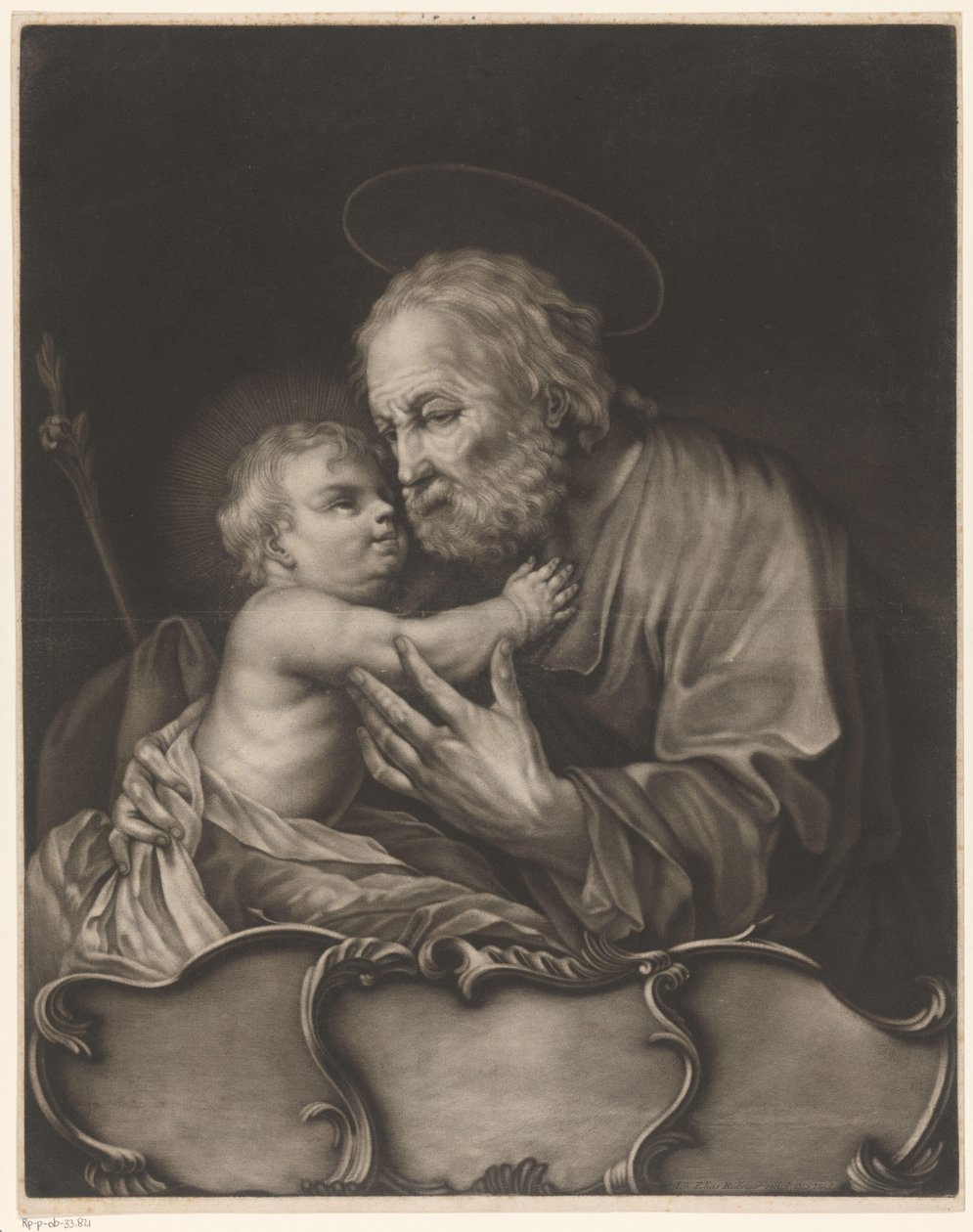 Giuseppe con il Bambino Gesù da Johann Elias Ridinger
