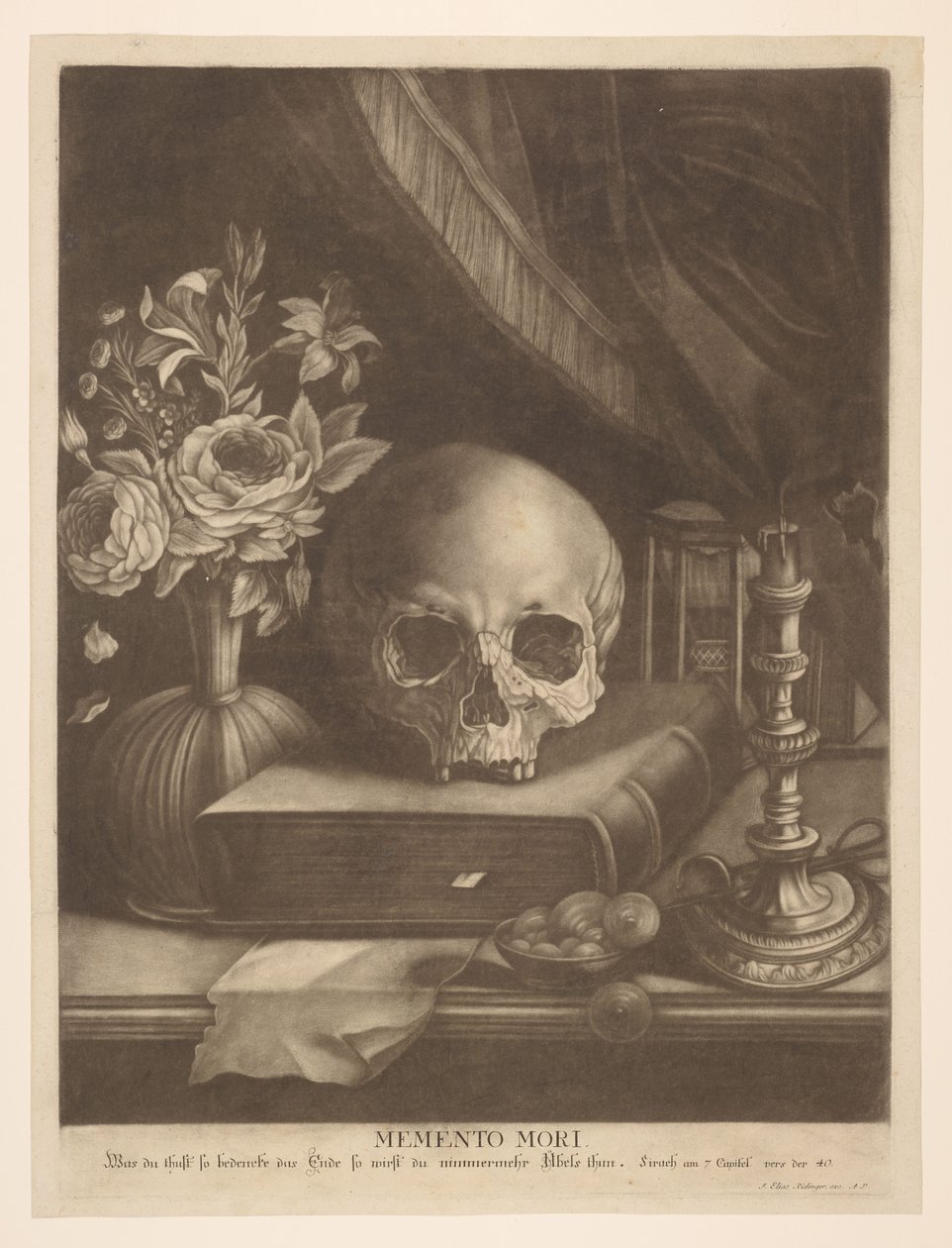 Memento mori da Johann Elias Ridinger