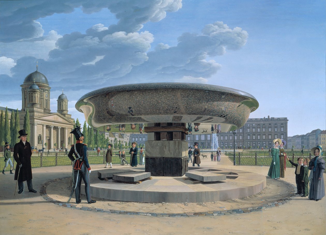 Tedesco: Die Granitschale im Berliner Lustgarten La ciotola di granito al Lustgarten, Berlino da Johann Erdmann Hummel