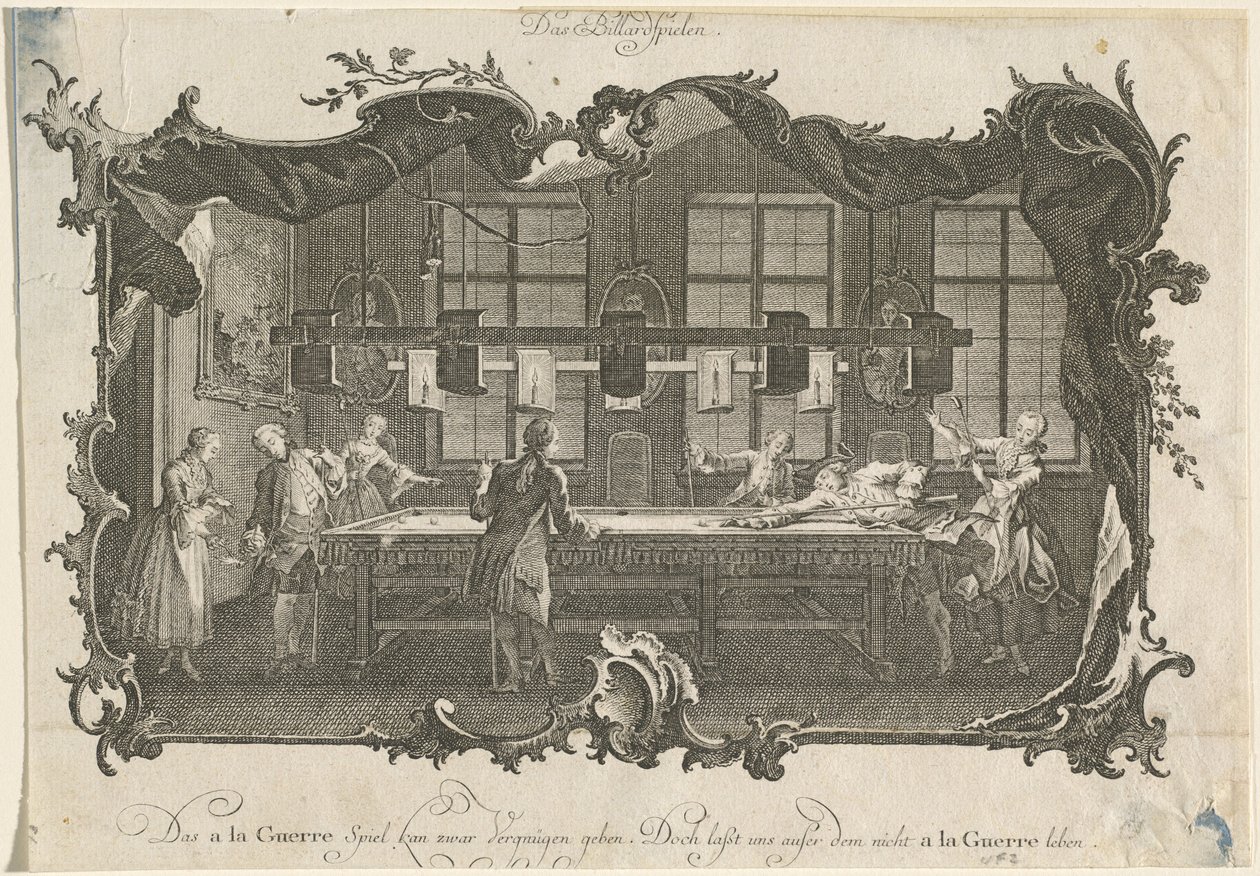I Giocatori di Biliardo da Johann Esaias Nilson