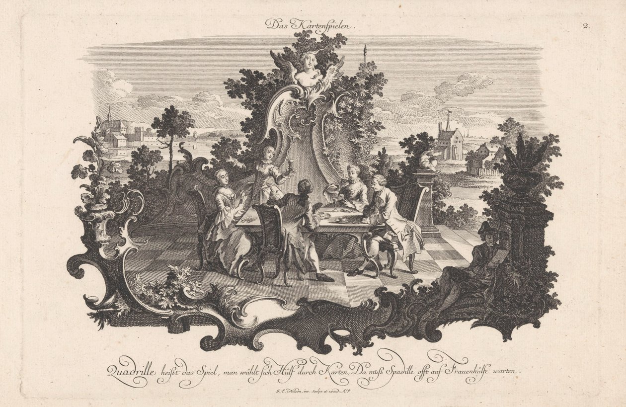 Gioco di carte Das Kartenspielen (titolo sull