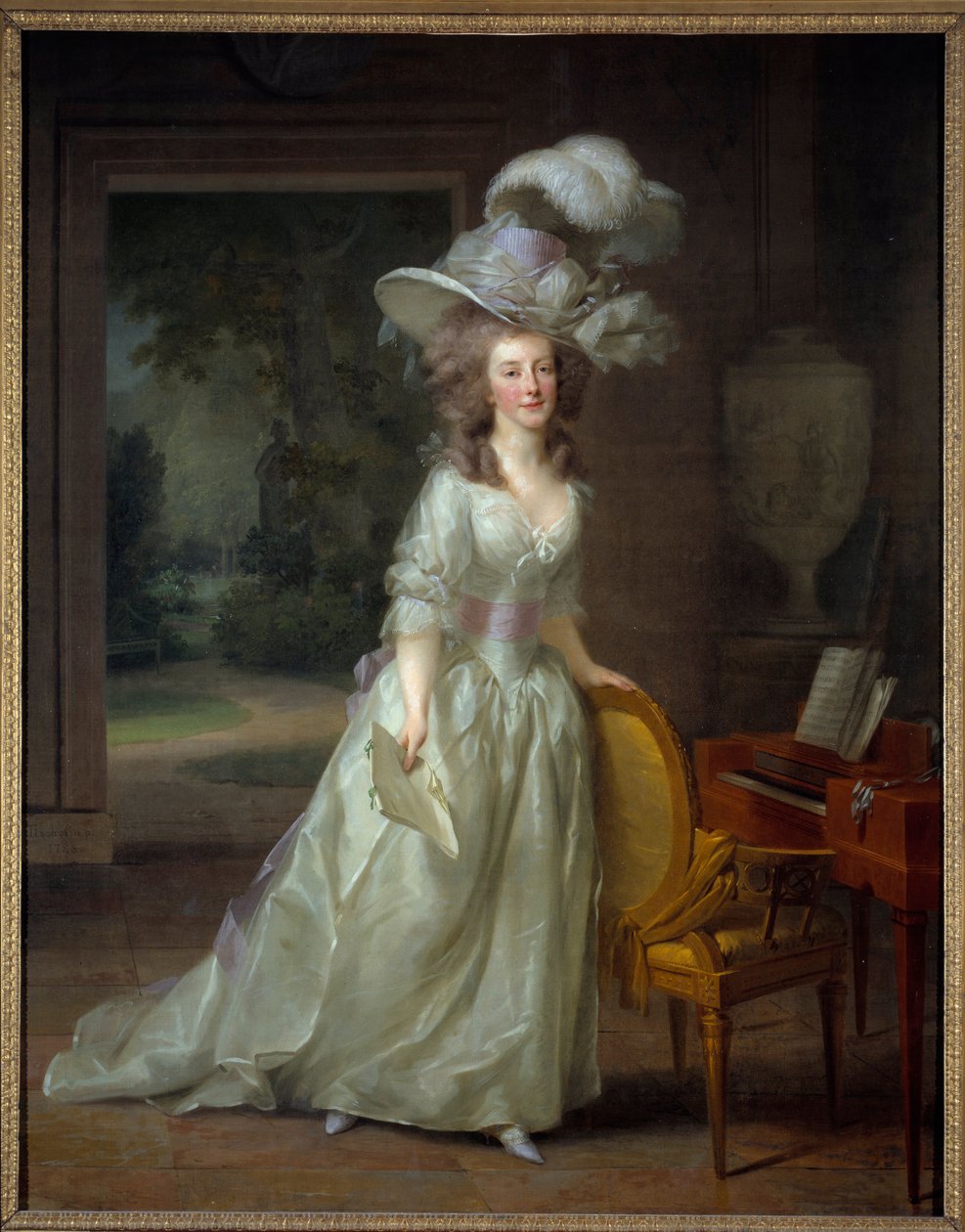 Ritratto a figura intera di Federica Luisa Guglielmina, principessa di Orange Nassau da Johann Friedrich August Tischbein