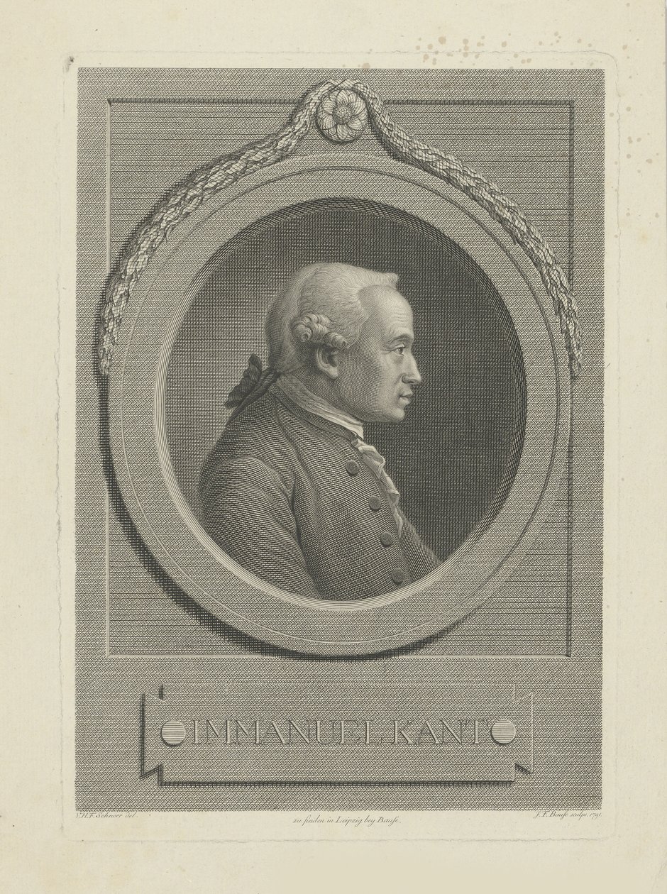 Ritratto di Immanuel Kant da Johann Friedrich Bause