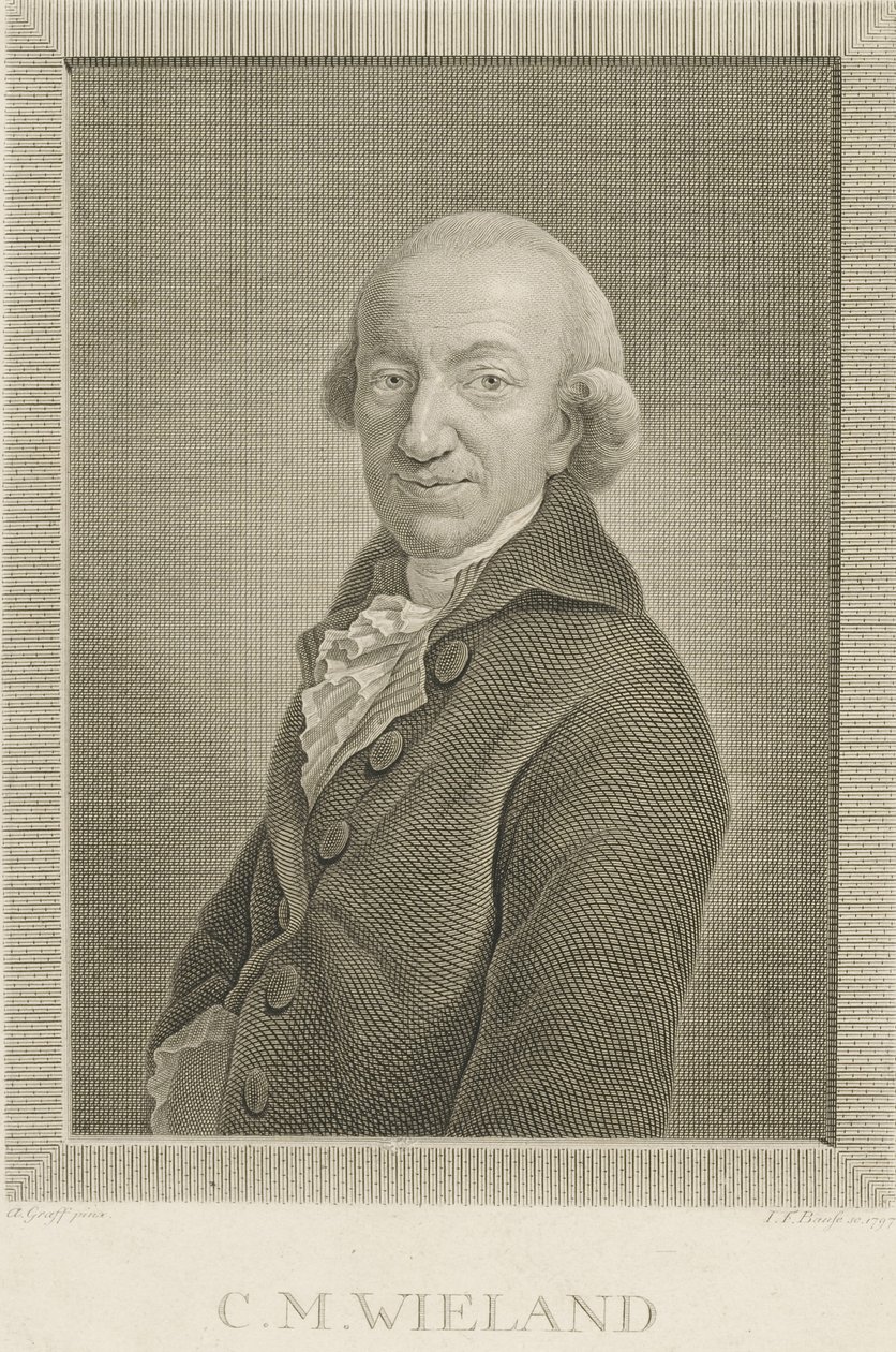 Ritratto del poeta e scrittore Christoph Martin Wieland da Johann Friedrich Bause