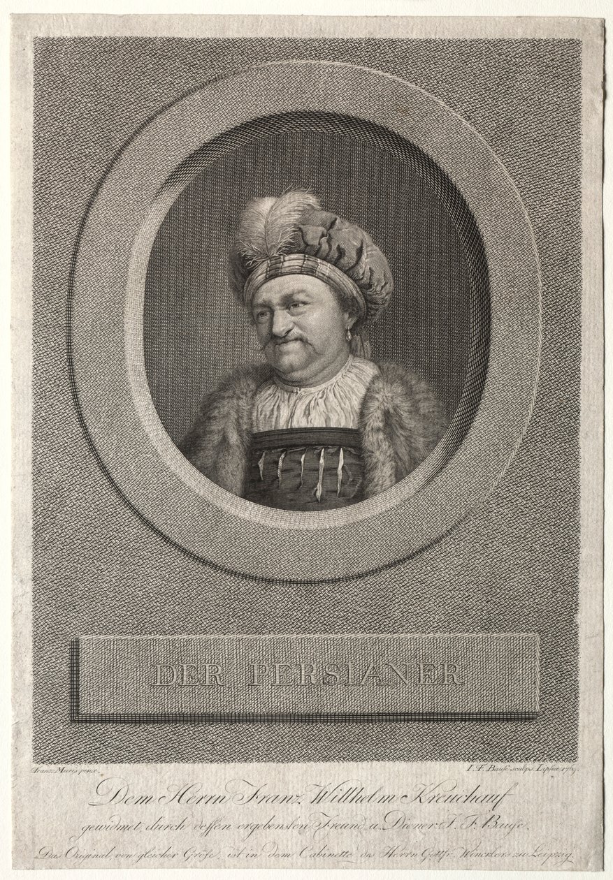 Il persiano - Ritratto di Franz Wilhelm Kreuchauf, 1869 da Johann Friedrich Bause