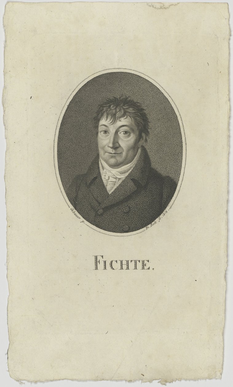 Ritratto di Johann Gottlieb Fichte da Johann Friedrich Bolt