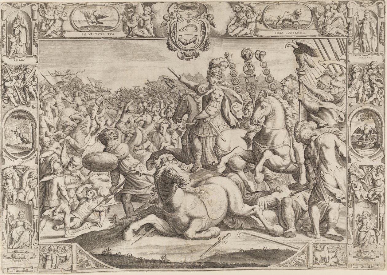 Allegoria su Urbano VIII, Papa (Maffeo Barberini 1623-1644) da Johann Friedrich Greuter