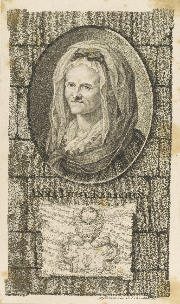 Ritratto di Anna Louisa Karsch 1722-1791, 1796 da Johann Friedrich Krethlow
